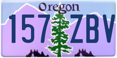 OR license plate 157ZBV