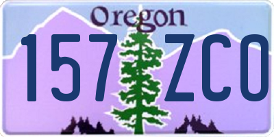 OR license plate 157ZCO