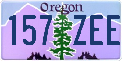 OR license plate 157ZEE