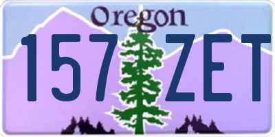 OR license plate 157ZET