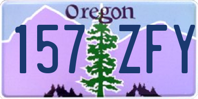 OR license plate 157ZFY