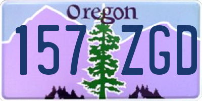 OR license plate 157ZGD