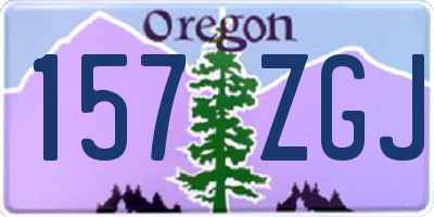 OR license plate 157ZGJ