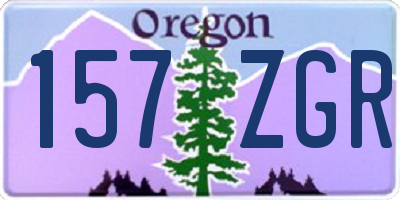 OR license plate 157ZGR