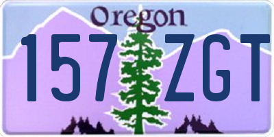 OR license plate 157ZGT