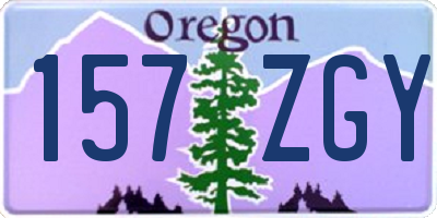 OR license plate 157ZGY