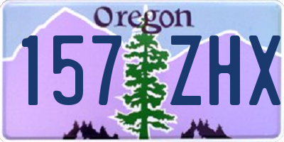OR license plate 157ZHX