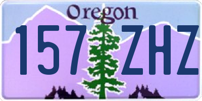OR license plate 157ZHZ