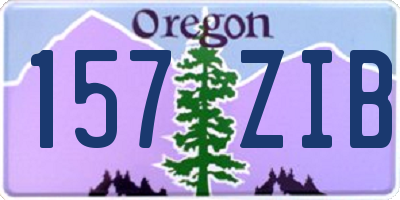 OR license plate 157ZIB