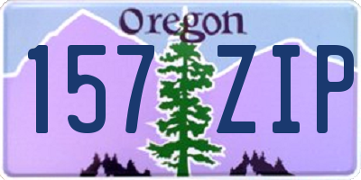 OR license plate 157ZIP