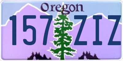 OR license plate 157ZIZ
