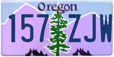 OR license plate 157ZJW