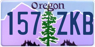 OR license plate 157ZKB