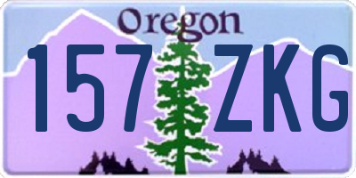 OR license plate 157ZKG