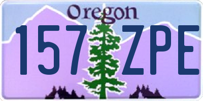 OR license plate 157ZPE