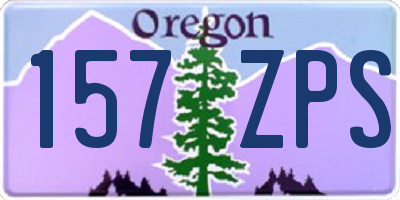 OR license plate 157ZPS