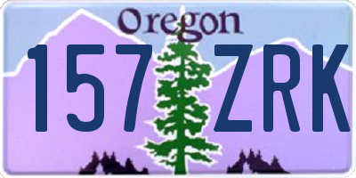 OR license plate 157ZRK