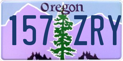 OR license plate 157ZRY