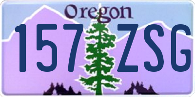OR license plate 157ZSG