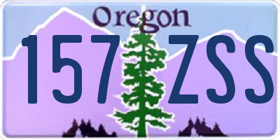 OR license plate 157ZSS