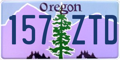 OR license plate 157ZTD