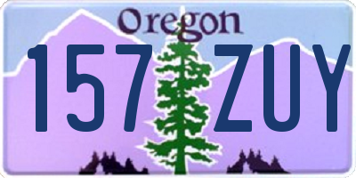 OR license plate 157ZUY
