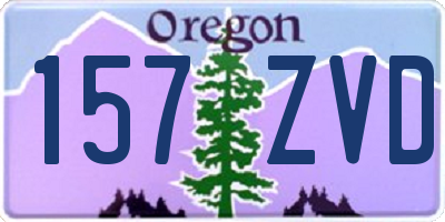 OR license plate 157ZVD