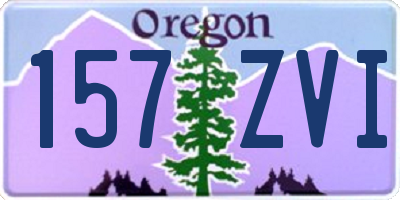 OR license plate 157ZVI
