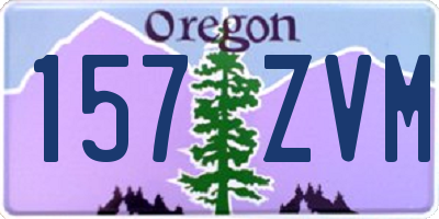 OR license plate 157ZVM