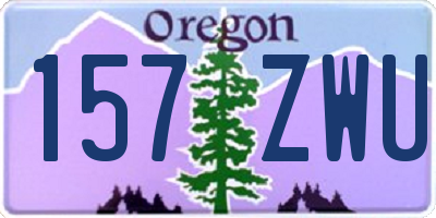 OR license plate 157ZWU