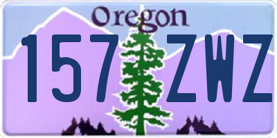 OR license plate 157ZWZ