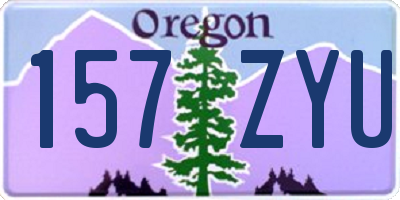 OR license plate 157ZYU