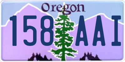 OR license plate 158AAI