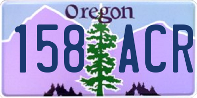 OR license plate 158ACR