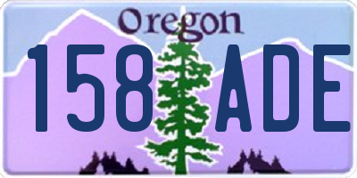 OR license plate 158ADE