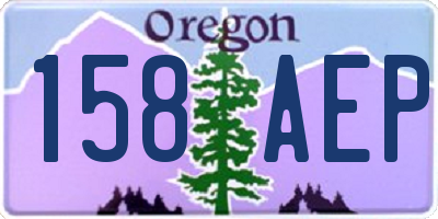 OR license plate 158AEP
