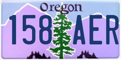 OR license plate 158AER