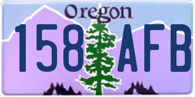 OR license plate 158AFB