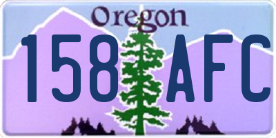 OR license plate 158AFC