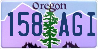 OR license plate 158AGI