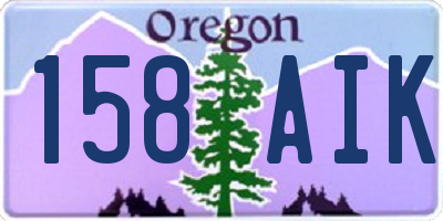 OR license plate 158AIK
