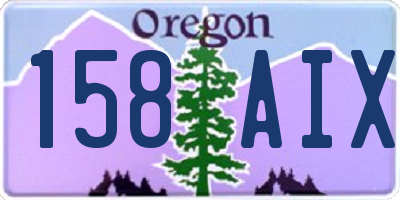 OR license plate 158AIX