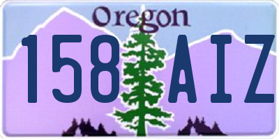 OR license plate 158AIZ