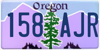OR license plate 158AJR