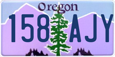 OR license plate 158AJY