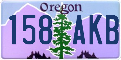 OR license plate 158AKB