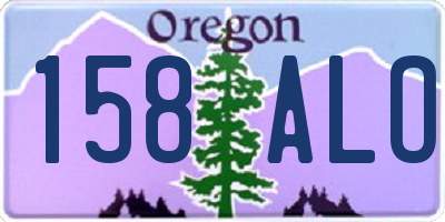 OR license plate 158ALO