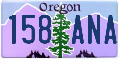 OR license plate 158ANA