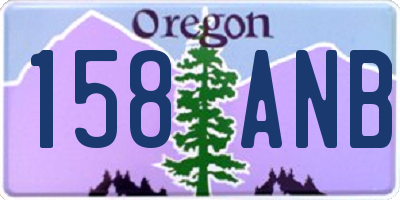 OR license plate 158ANB