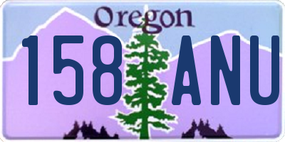 OR license plate 158ANU